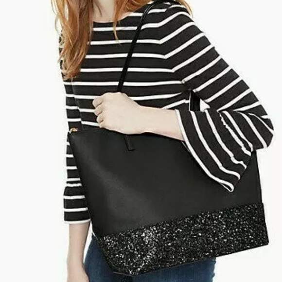 Kate spade penny Greta glitter Black Tote Glitter - Picture 3 of 7